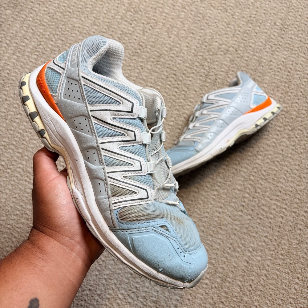 Salomon XA Pro 3D Mens 10.5 Trail Running Shoes Blue Orange 408766